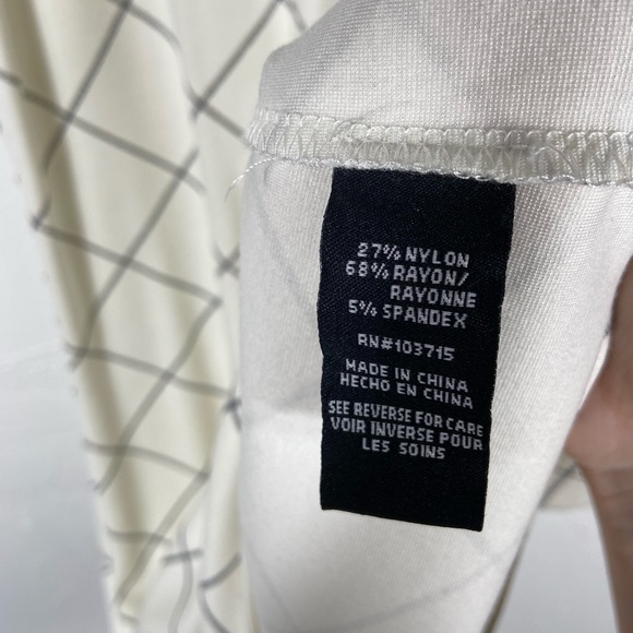 NWT Sharagano Cream and Navy Sleeveless Dress - Picture 6 of 6